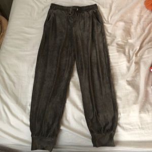 Forest green, velvet, corduroy, sweat pants jogger